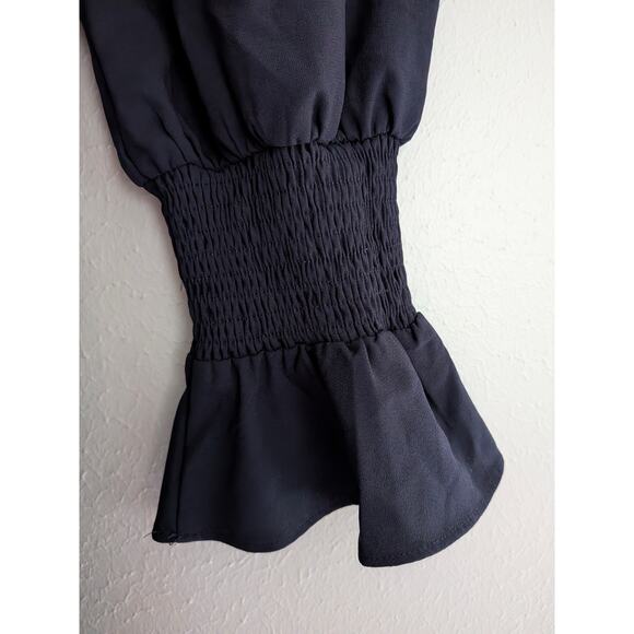 Pomander Place by Tuckernuck Navy Blue Cotton Poplin Kenzo Mini Dress Size XL - Picture 6 of 9